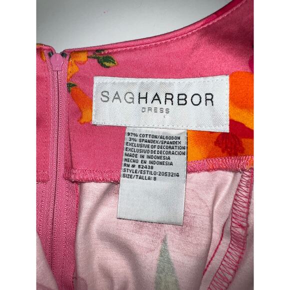 💜 3/$25💜 Love Shack Retro Chic Party DRESS Size 8 Floral Pink Vintage Y2K - Picture 2 of 11